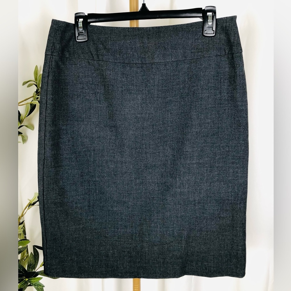 212 Collection Charcoal Pencil Skirt Sz 8 (B2)